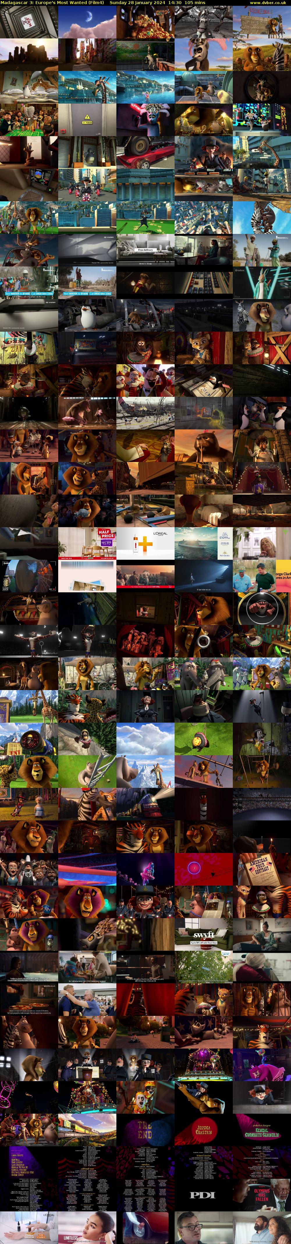 Madagascar 3: Europe's Most Wanted (Film4) Sunday 28 January 2024 14:30 - 16:15