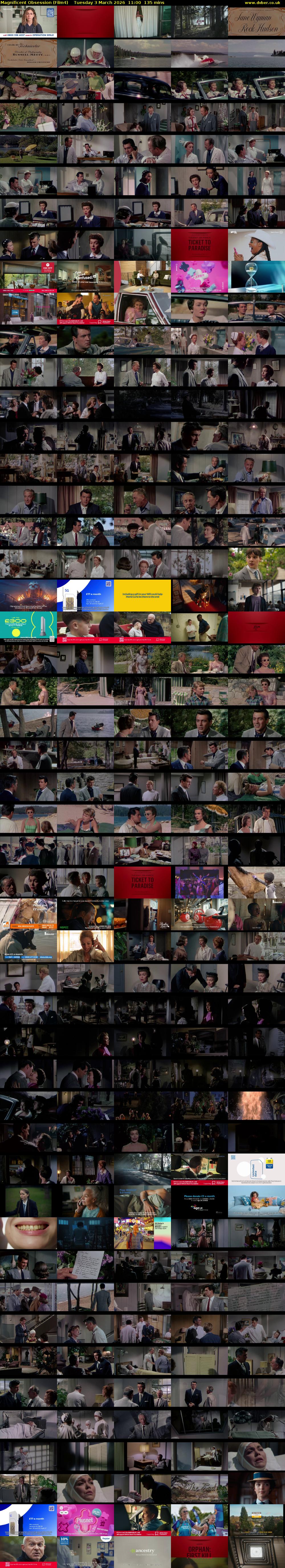 Magnificent Obsession (Film4) Tuesday 3 March 2026 11:00 - 13:15