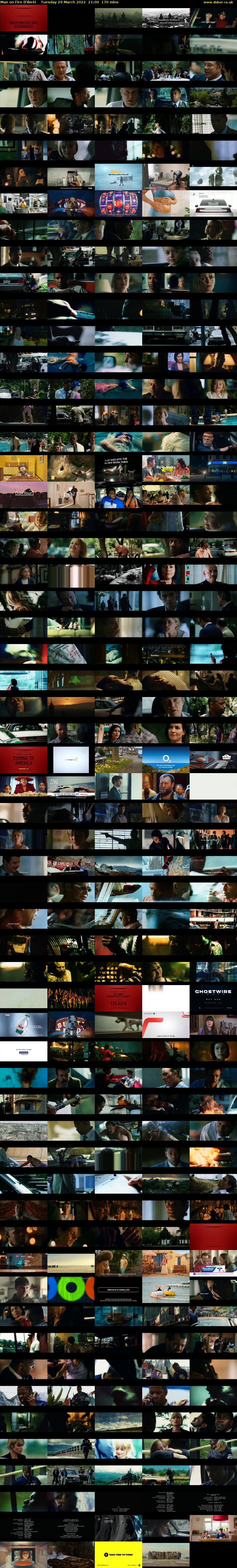 Man on Fire (Film4) Tuesday 29 March 2022 21:00 - 23:50