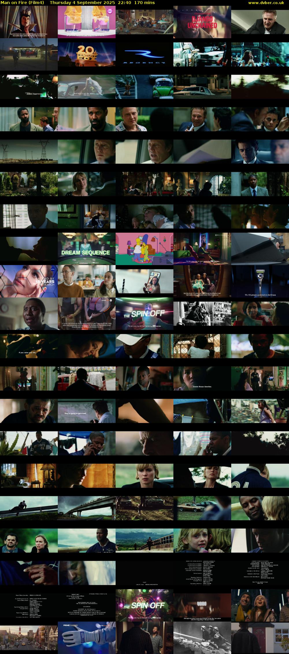 Man on Fire (Film4) Thursday 4 September 2025 22:40 - 01:30