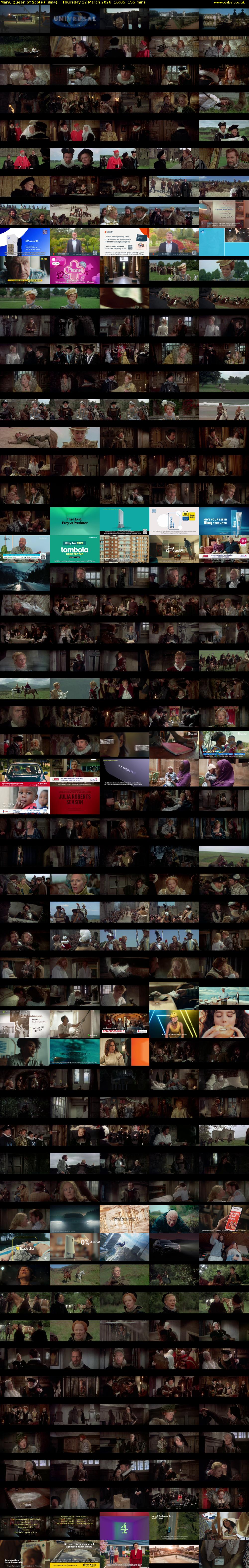 Mary, Queen of Scots (Film4) Thursday 12 March 2026 16:05 - 18:40