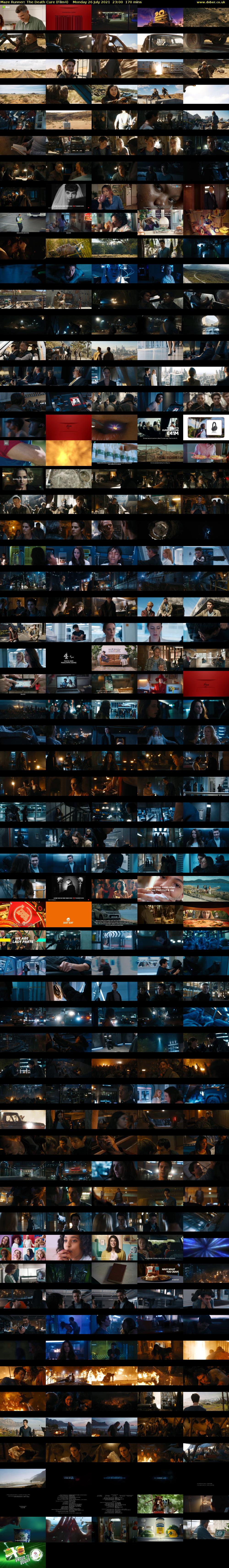 Maze Runner: The Death Cure (Film4) Monday 26 July 2021 23:00 - 01:50