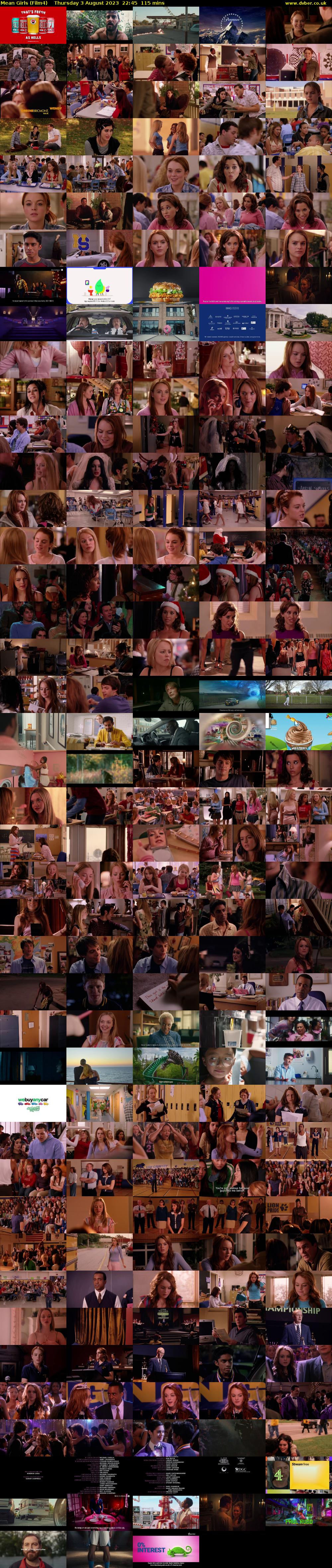 Mean Girls (Film4) Thursday 3 August 2023 22:45 - 00:40