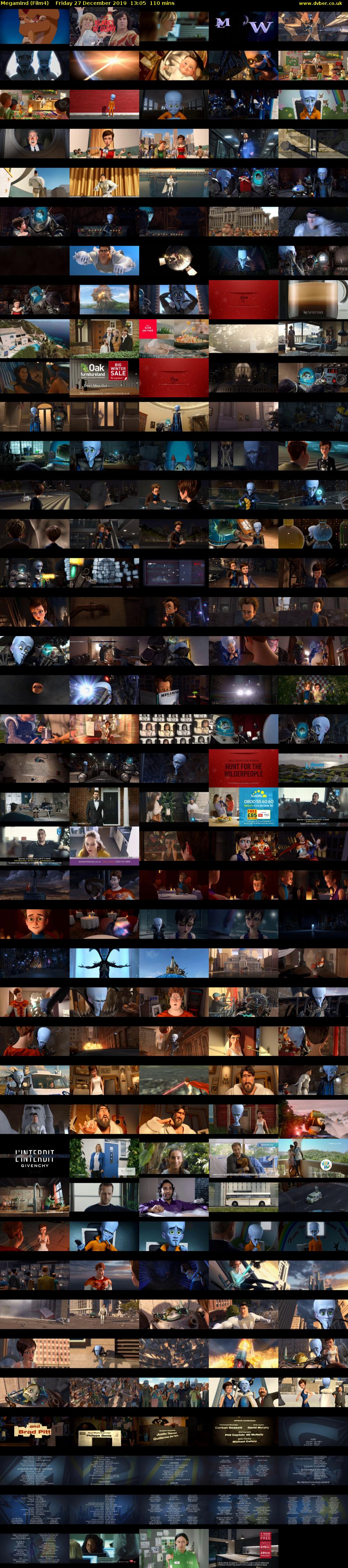 Megamind (Film4) Friday 27 December 2019 13:05 - 14:55