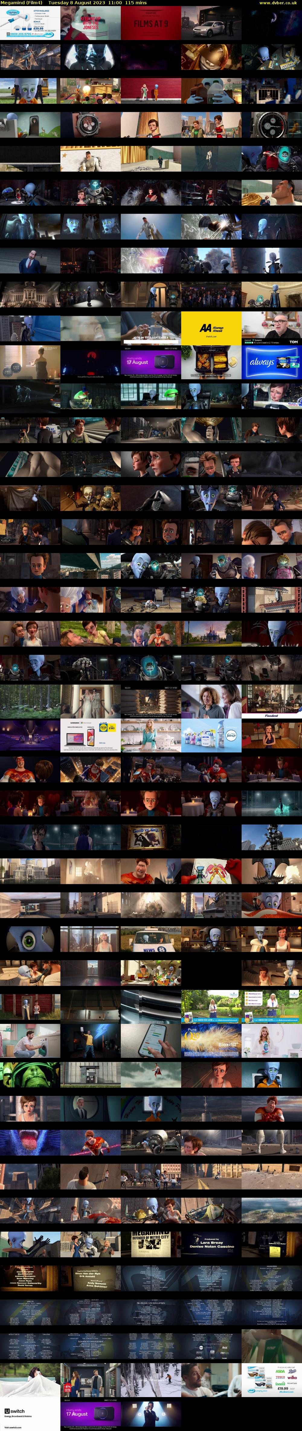 Megamind (Film4) Tuesday 8 August 2023 11:00 - 12:55