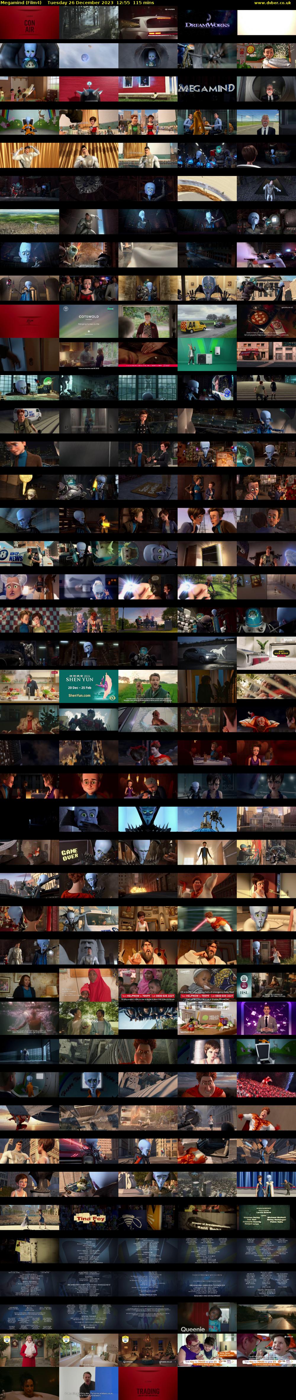 Megamind (Film4) Tuesday 26 December 2023 12:55 - 14:50