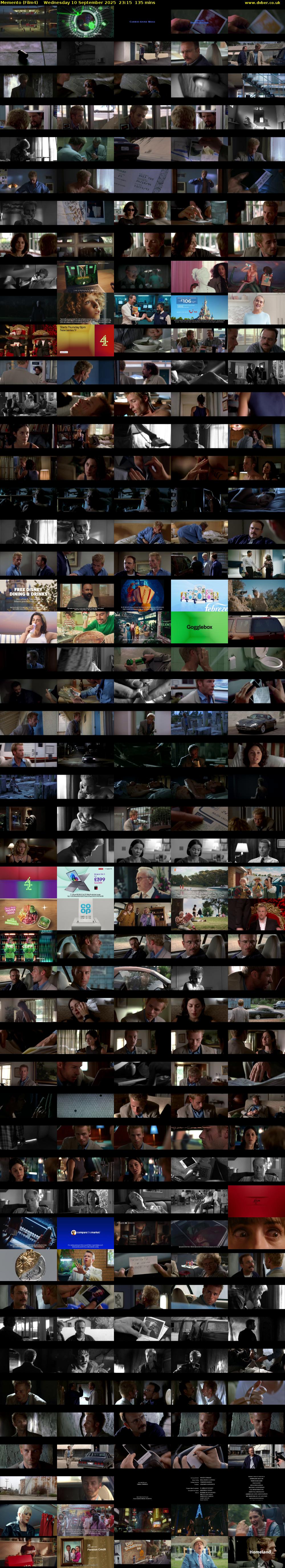 Memento (Film4) Wednesday 10 September 2025 23:15 - 01:30