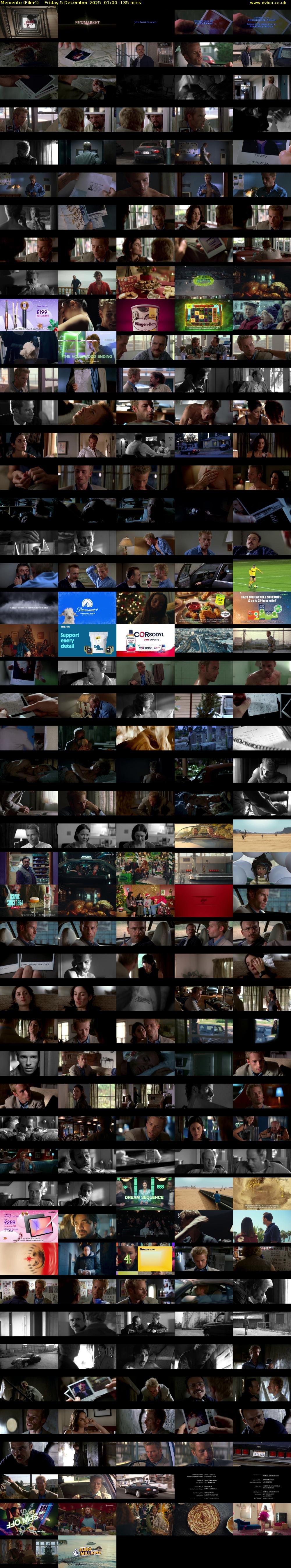 Memento (Film4) Friday 5 December 2025 01:00 - 03:15