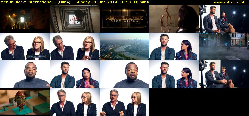 Men in Black: International... (Film4) Sunday 30 June 2019 18:50 - 19:00