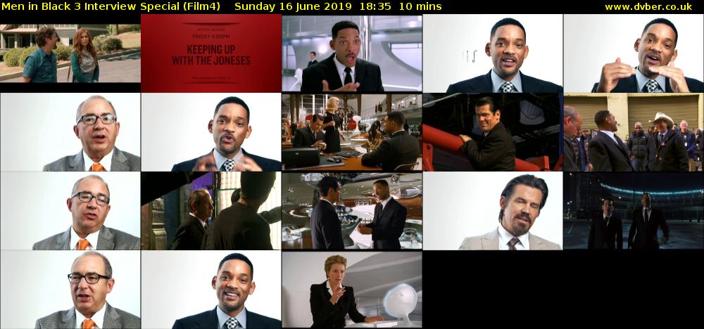 Men in Black 3 Interview Special (Film4) Sunday 16 June 2019 18:35 - 18:45