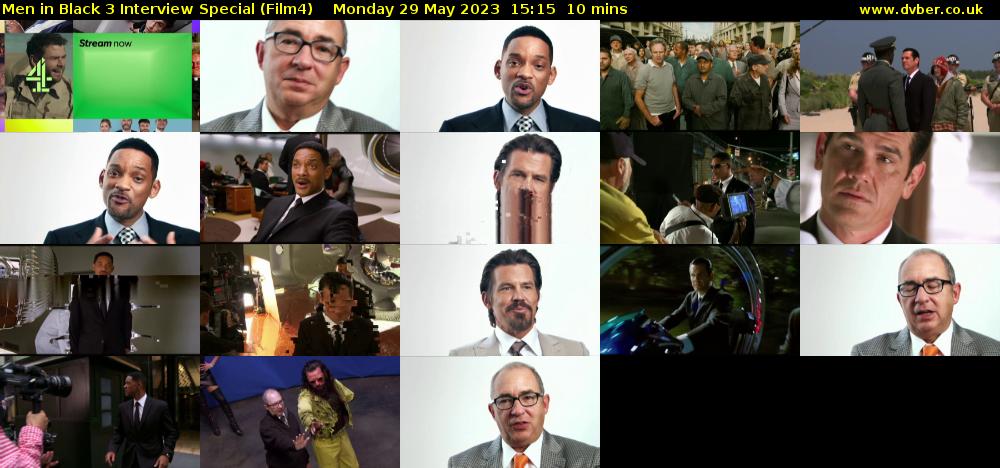 Men in Black 3 Interview Special (Film4) Monday 29 May 2023 15:15 - 15:25