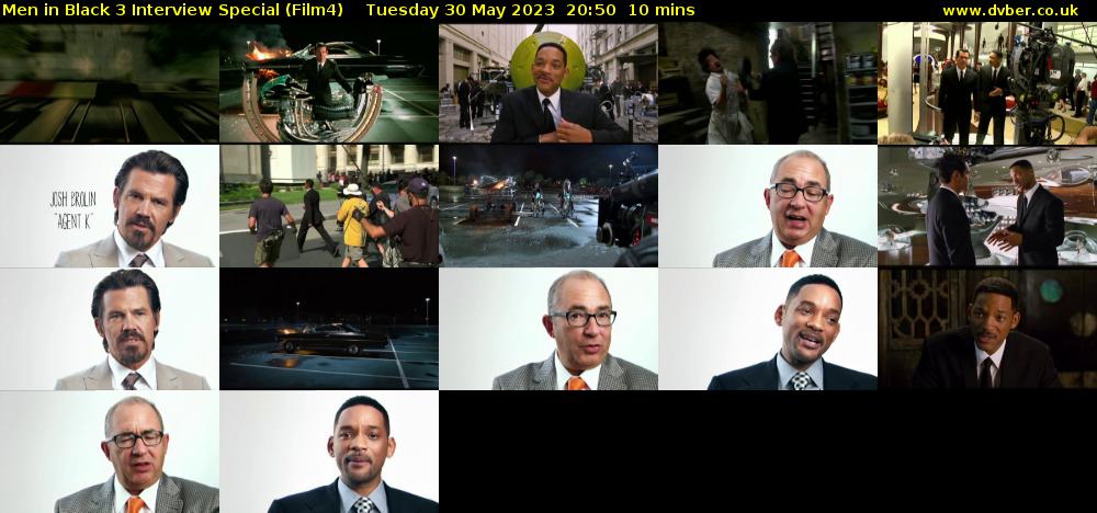 Men in Black 3 Interview Special (Film4) Tuesday 30 May 2023 20:50 - 21:00