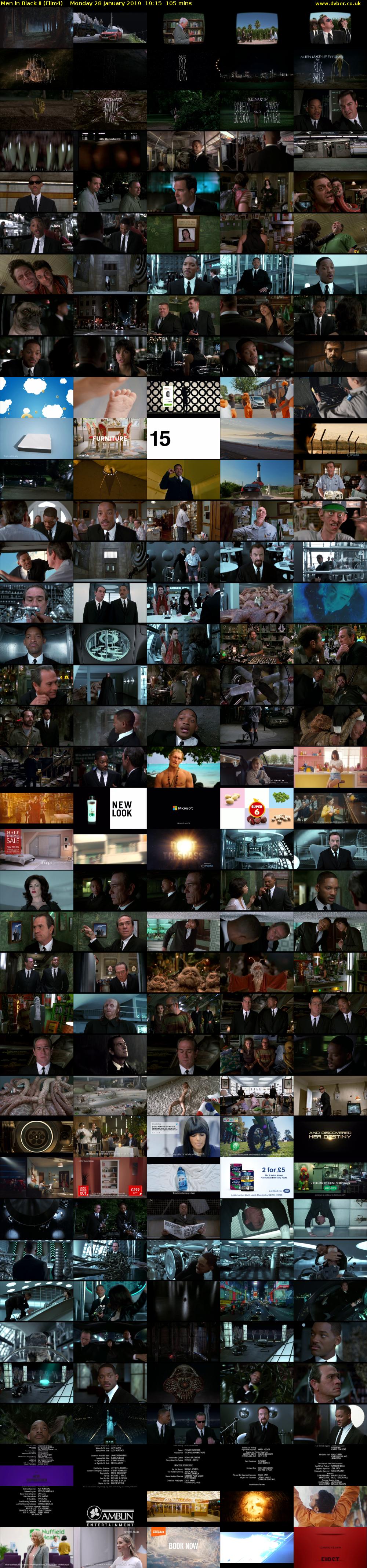 Men in Black II (Film4) Monday 28 January 2019 19:15 - 21:00