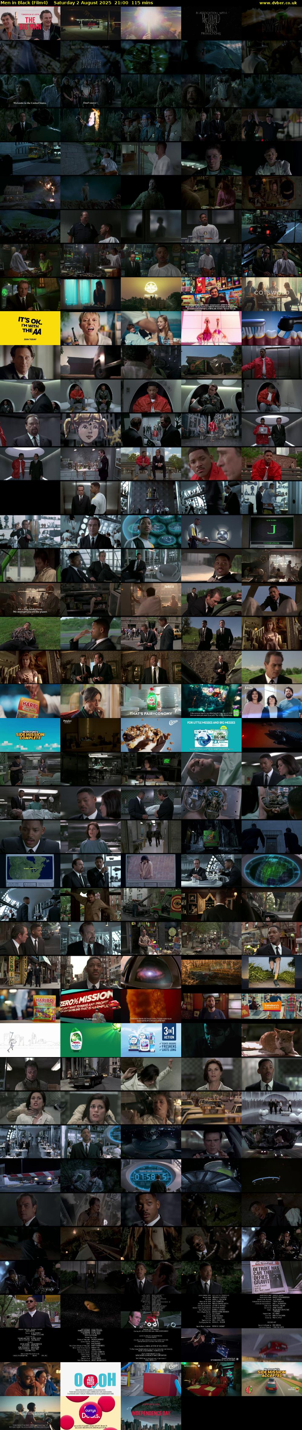 Men in Black (Film4) Saturday 2 August 2025 21:00 - 22:55