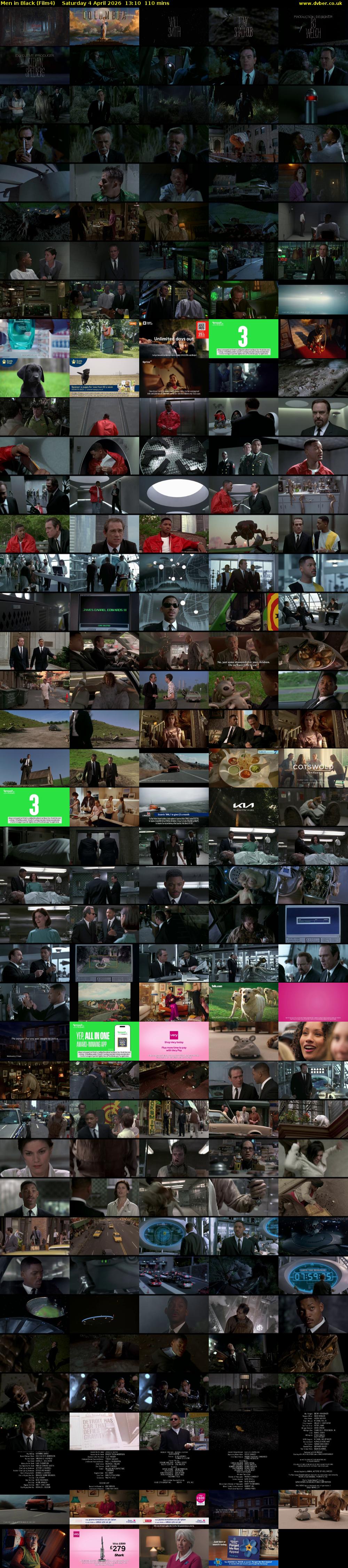 Men in Black (Film4) Saturday 4 April 2026 13:10 - 15:00