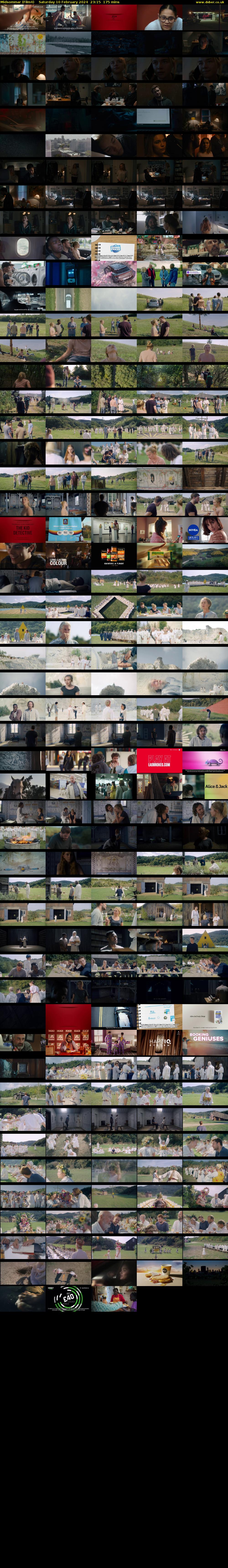 Midsommar (Film4) Saturday 10 February 2024 23:15 - 02:10