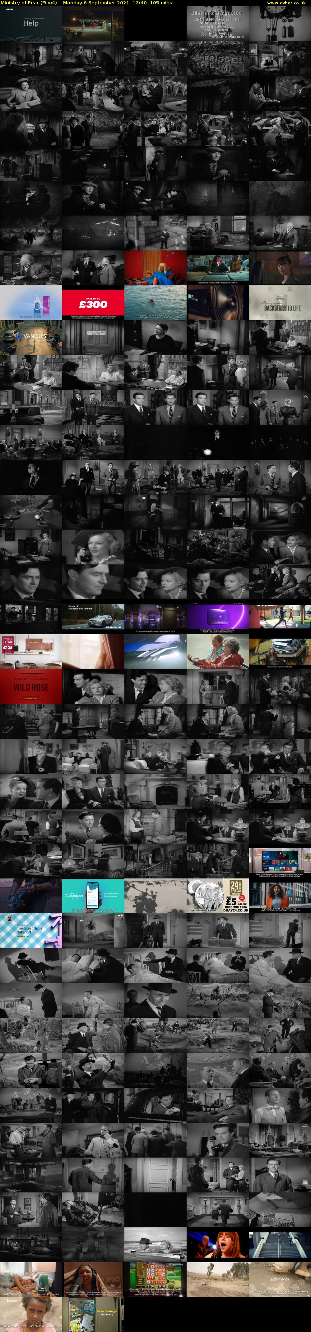 Ministry of Fear (Film4) Monday 6 September 2021 12:40 - 14:25