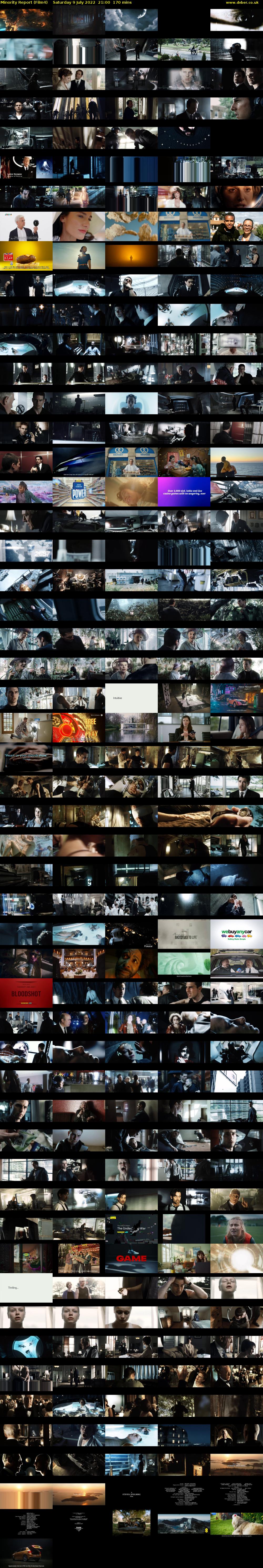 Minority Report (Film4) Saturday 9 July 2022 21:00 - 23:50