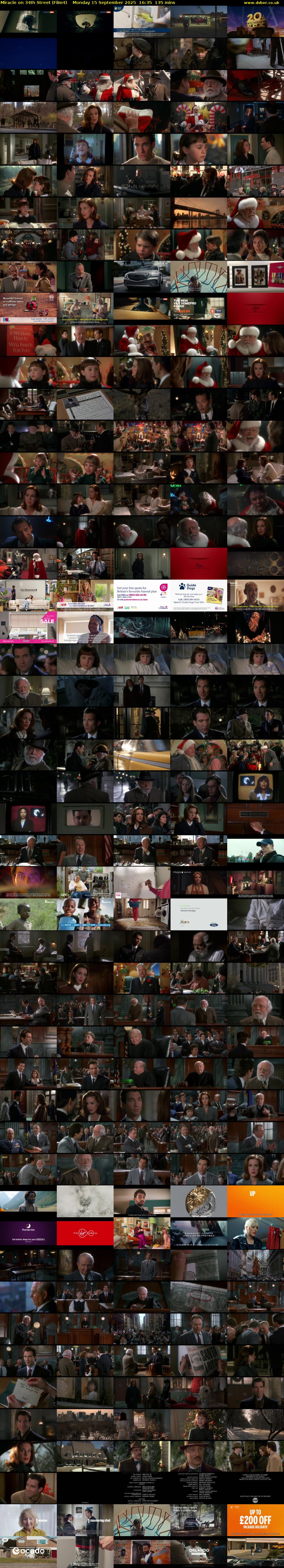 Miracle on 34th Street (Film4) Monday 15 September 2025 16:35 - 18:50