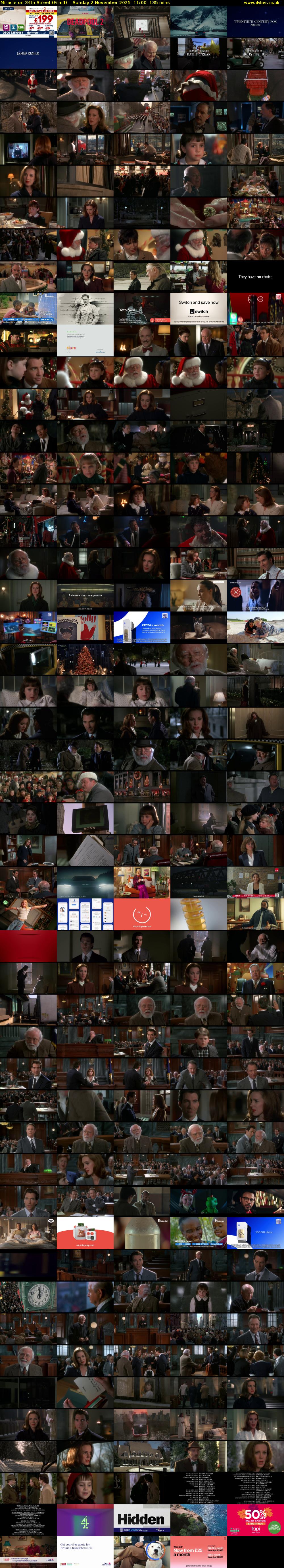 Miracle on 34th Street (Film4) Sunday 2 November 2025 11:00 - 13:15