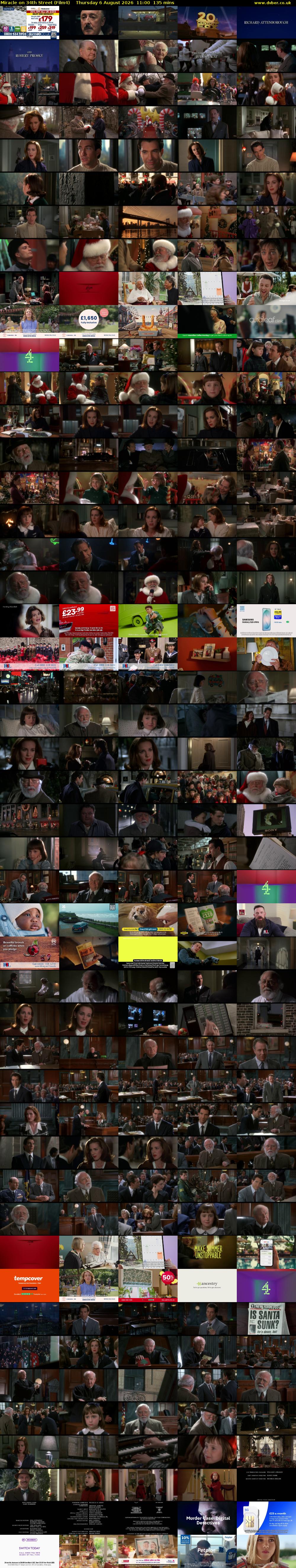Miracle on 34th Street (Film4) Thursday 6 August 2026 11:00 - 13:15