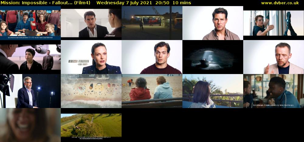 Mission: Impossible - Fallout... (Film4) Wednesday 7 July 2021 20:50 - 21:00
