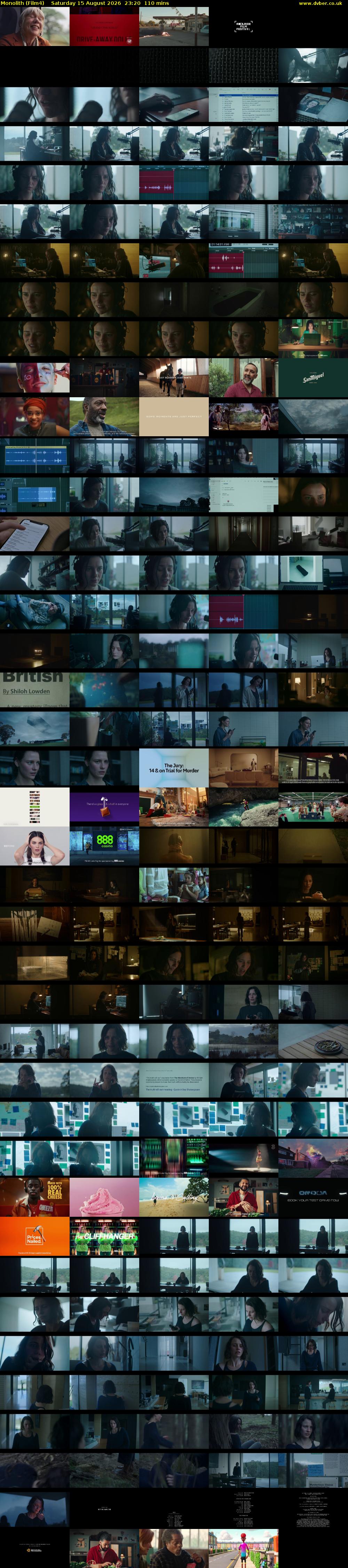 Monolith (Film4) Saturday 15 August 2026 23:20 - 01:10