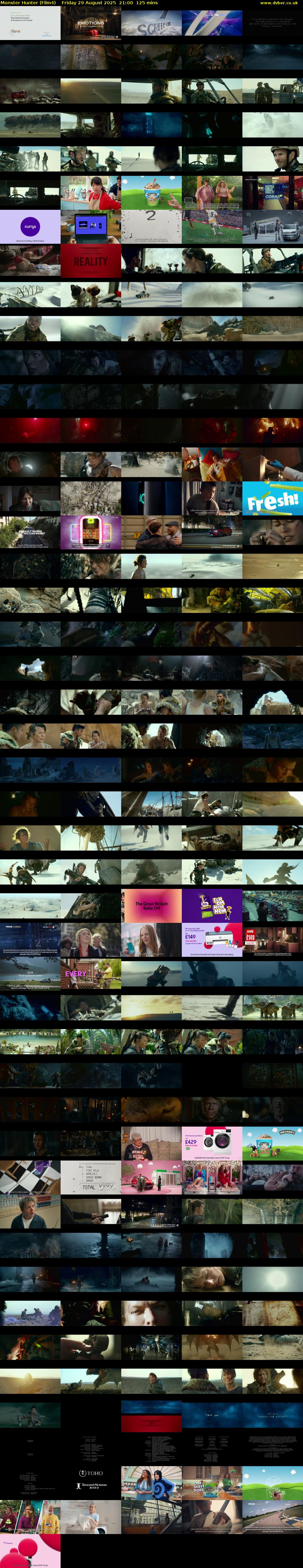Monster Hunter (Film4) Friday 29 August 2025 21:00 - 23:05