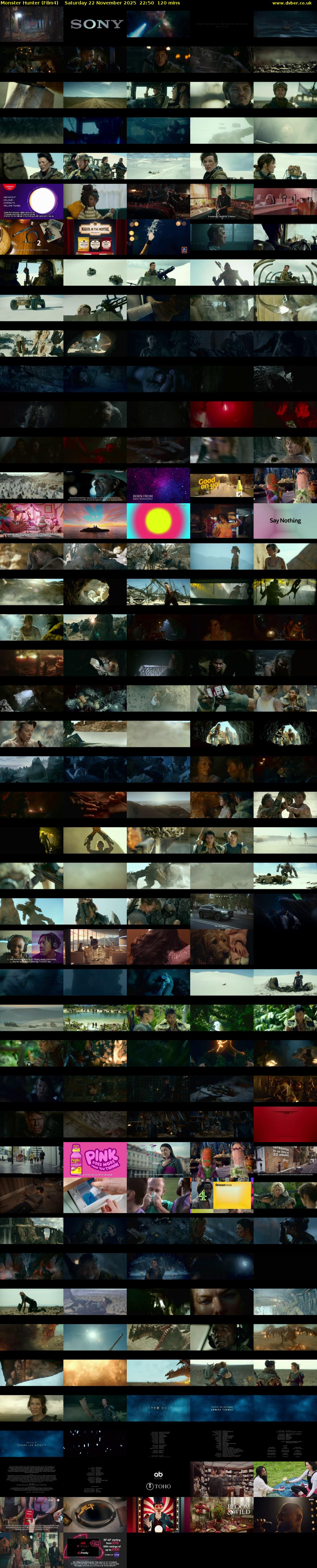 Monster Hunter (Film4) Saturday 22 November 2025 22:50 - 00:50