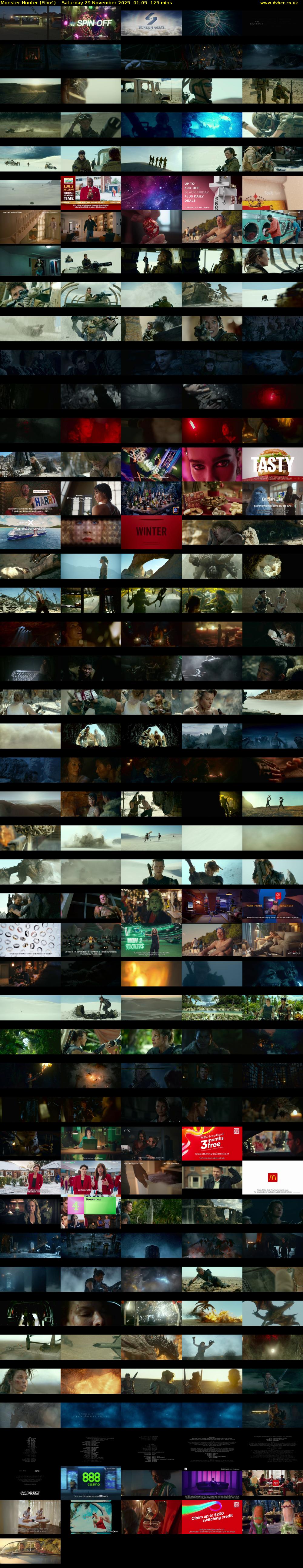 Monster Hunter (Film4) Saturday 29 November 2025 01:05 - 03:10