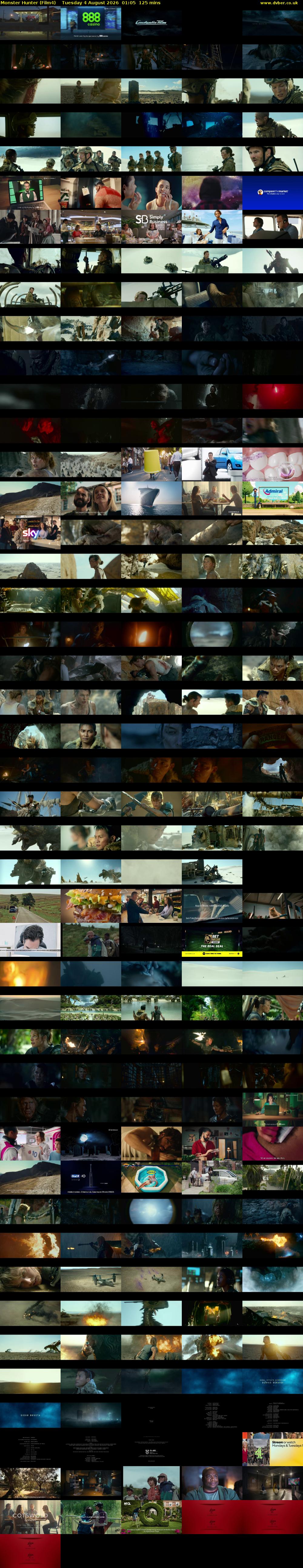 Monster Hunter (Film4) Tuesday 4 August 2026 01:05 - 03:10