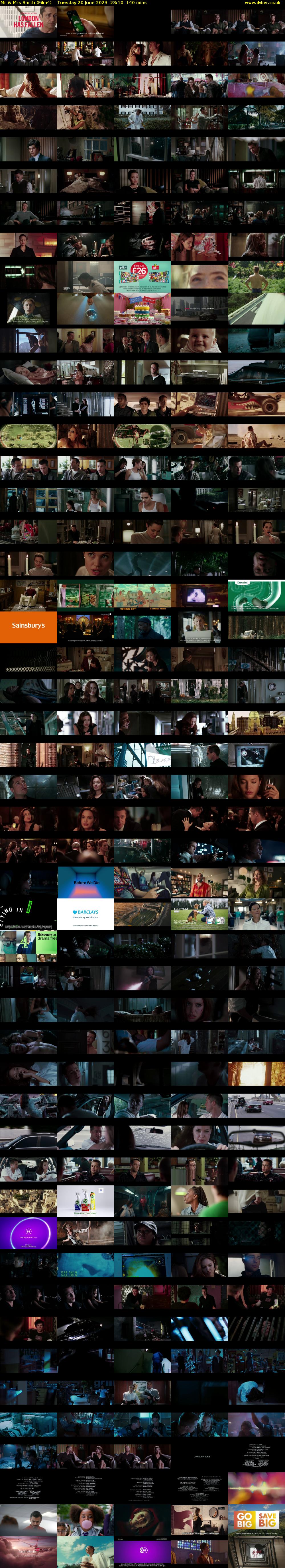 Mr & Mrs Smith (Film4) Tuesday 20 June 2023 23:10 - 01:30