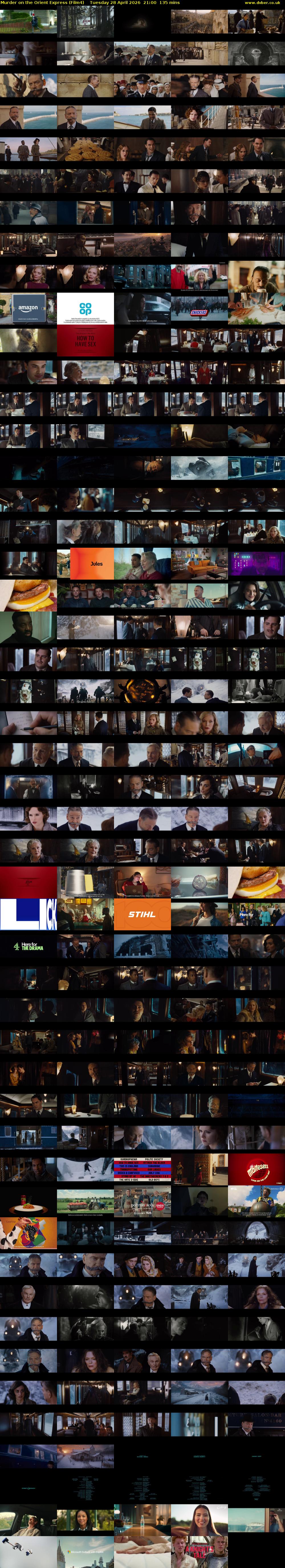 Murder on the Orient Express (Film4) Tuesday 28 April 2026 21:00 - 23:15