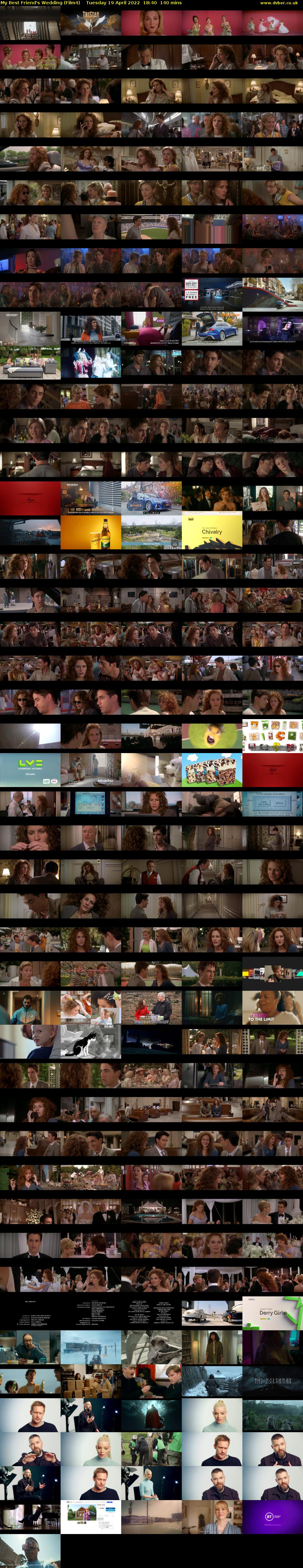 My Best Friend's Wedding (Film4) Tuesday 19 April 2022 18:40 - 21:00