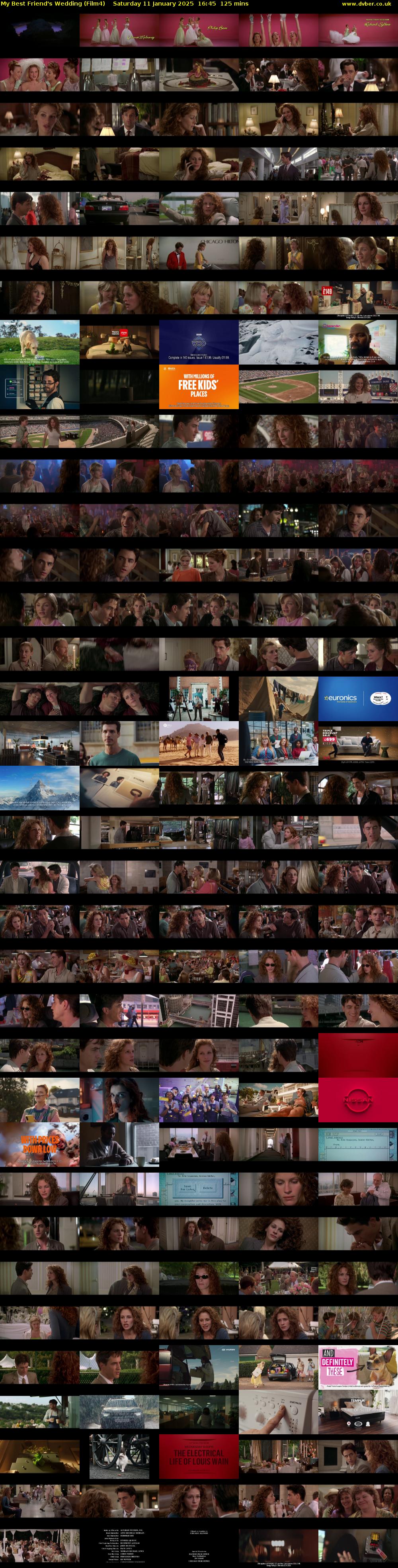 My Best Friend's Wedding (Film4) Saturday 11 January 2025 16:45 - 18:50