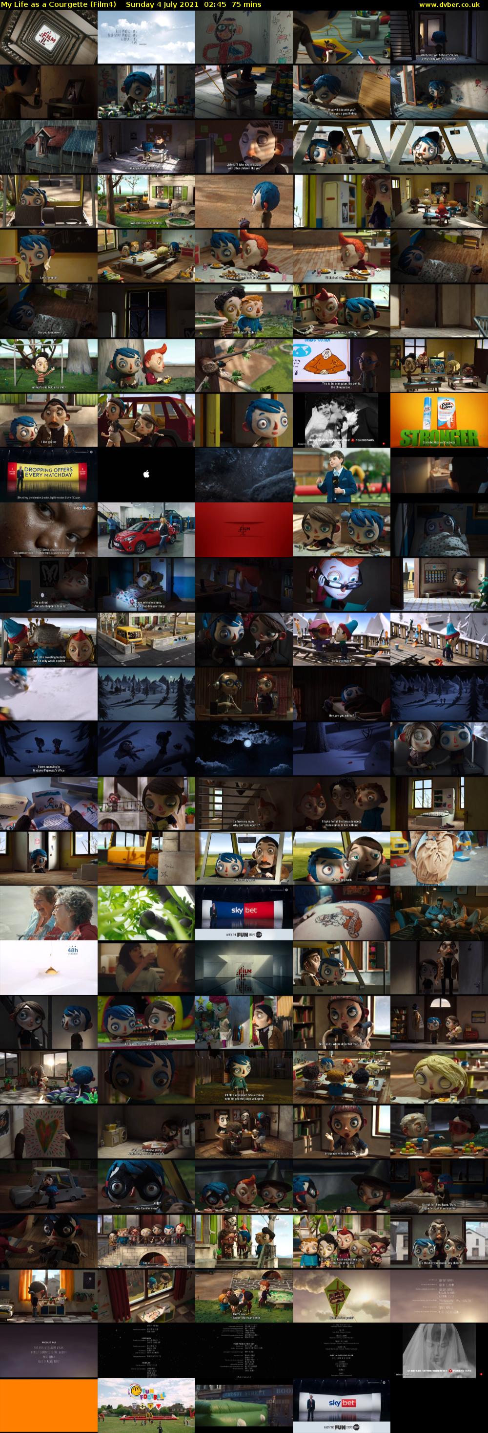 My Life as a Courgette (Film4) Sunday 4 July 2021 02:45 - 04:00