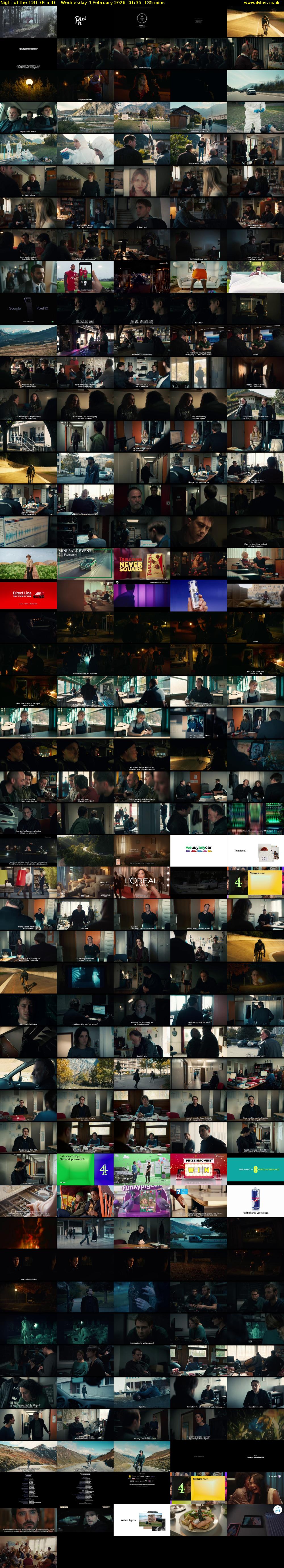 Night of the 12th (Film4) Wednesday 4 February 2026 01:35 - 03:50