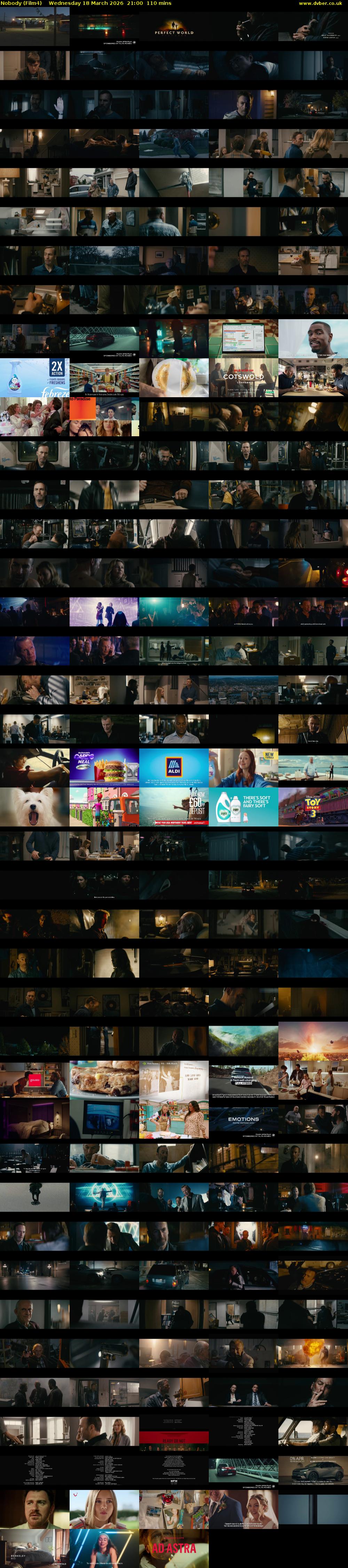 Nobody (Film4) Wednesday 18 March 2026 21:00 - 22:50