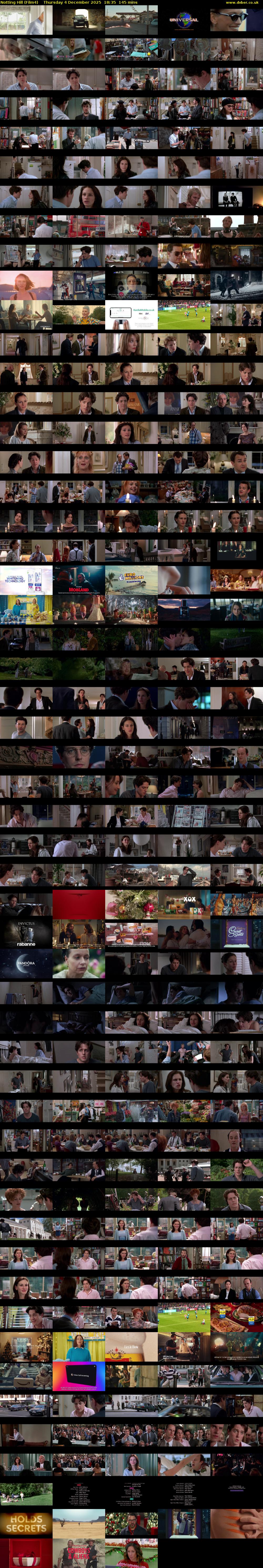 Notting Hill (Film4) Thursday 4 December 2025 18:35 - 21:00