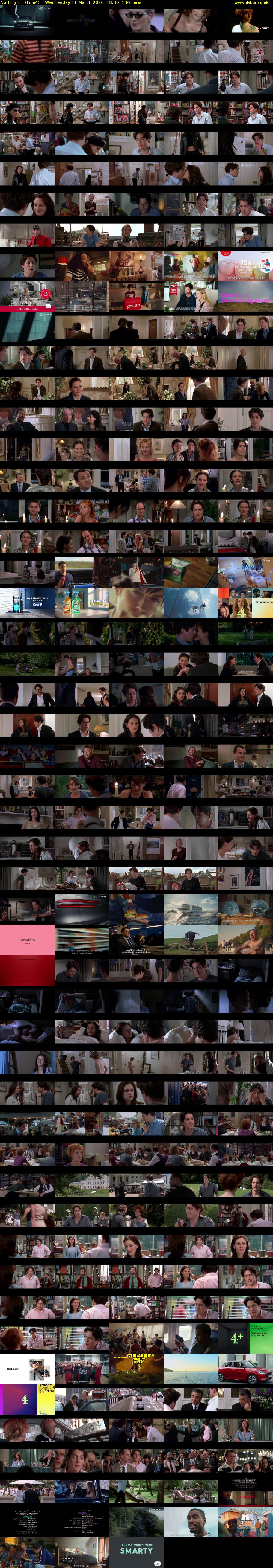 Notting Hill (Film4) Wednesday 11 March 2026 18:40 - 21:00