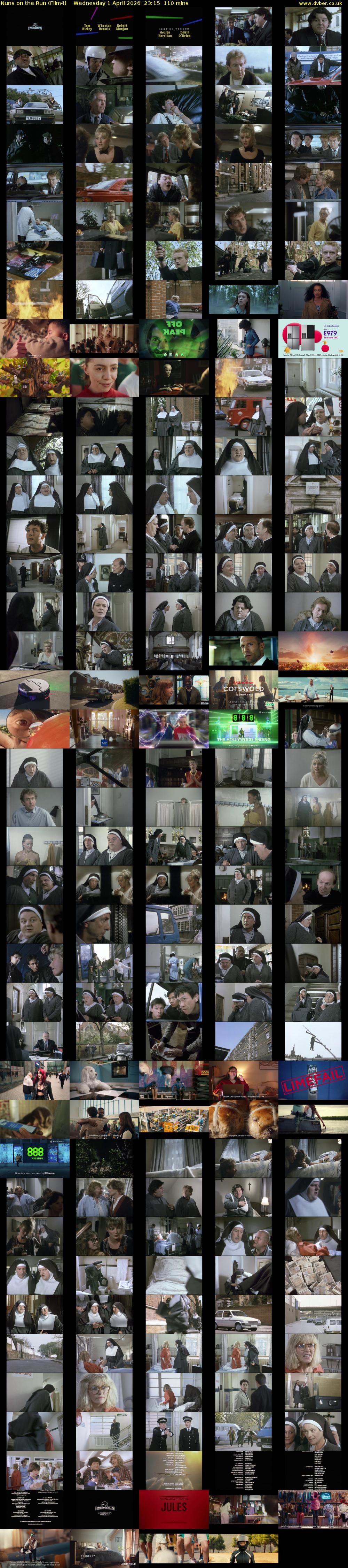 Nuns on the Run (Film4) Wednesday 1 April 2026 23:15 - 01:05