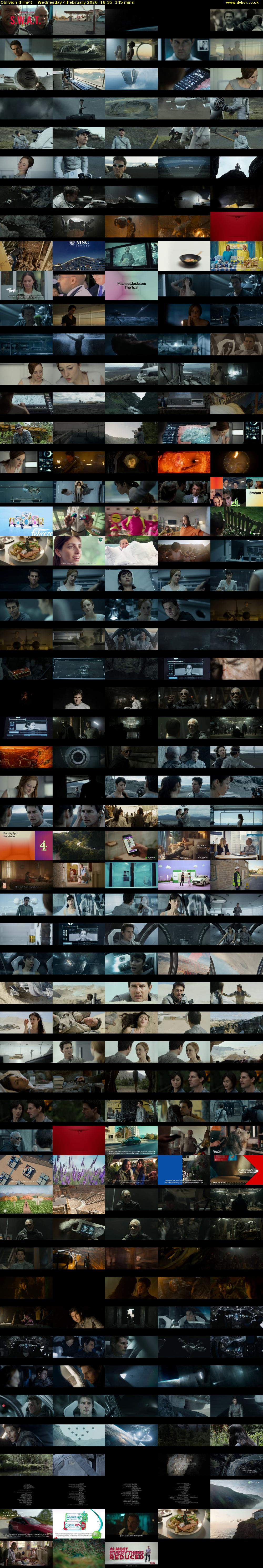 Oblivion (Film4) Wednesday 4 February 2026 18:35 - 21:00
