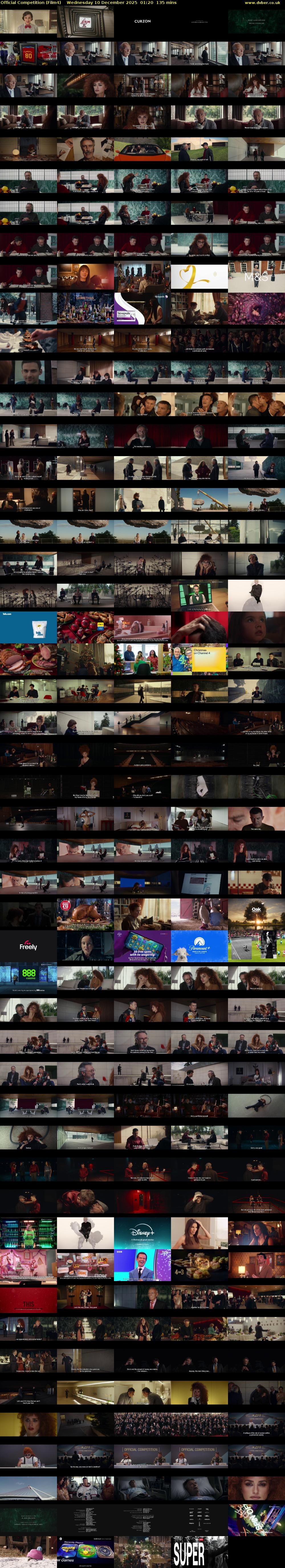 Official Competition (Film4) Wednesday 10 December 2025 01:20 - 03:35