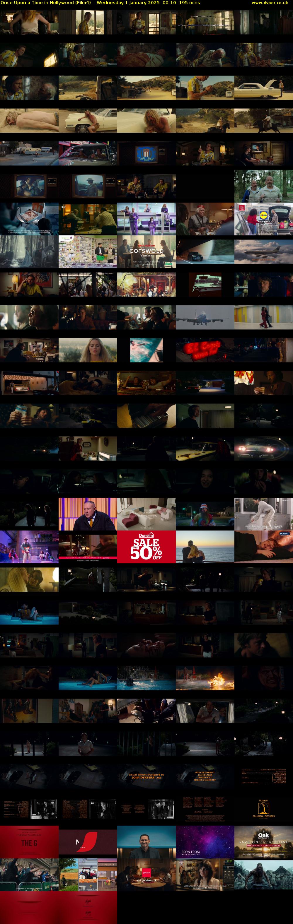 Once Upon a Time in Hollywood (Film4) Wednesday 1 January 2025 00:10 - 03:25
