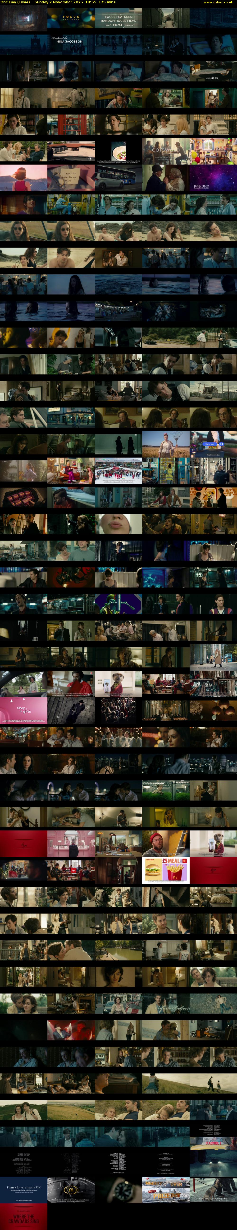 One Day (Film4) Sunday 2 November 2025 18:55 - 21:00