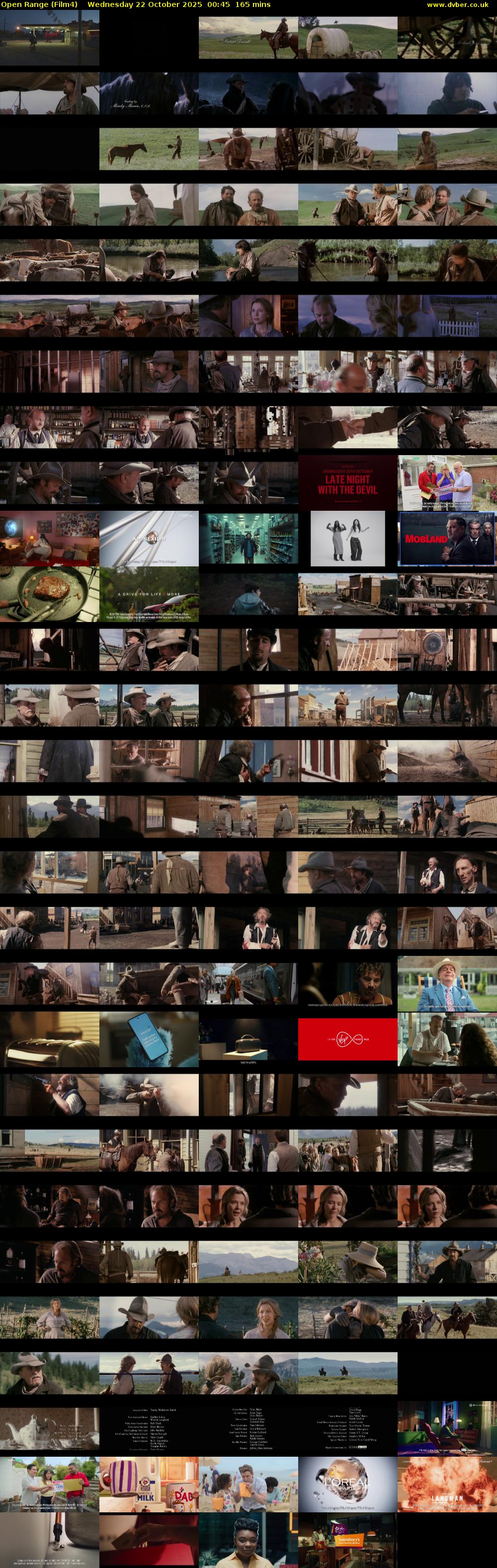 Open Range (Film4) Wednesday 22 October 2025 00:45 - 03:30