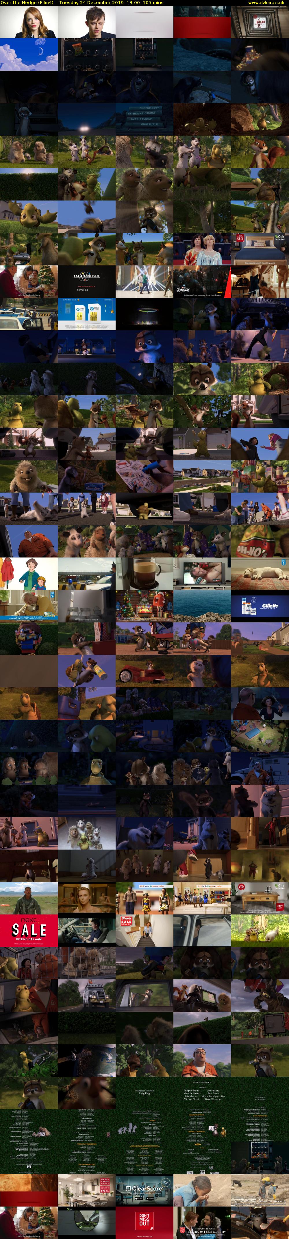 Over the Hedge (Film4) Tuesday 24 December 2019 13:00 - 14:45
