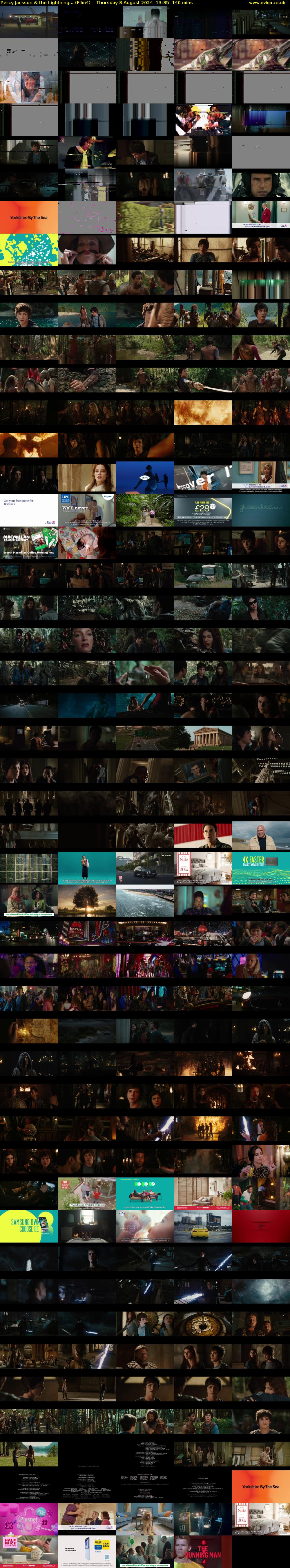 Percy Jackson & the Lightning... (Film4) Thursday 8 August 2024 13:35 - 15:55