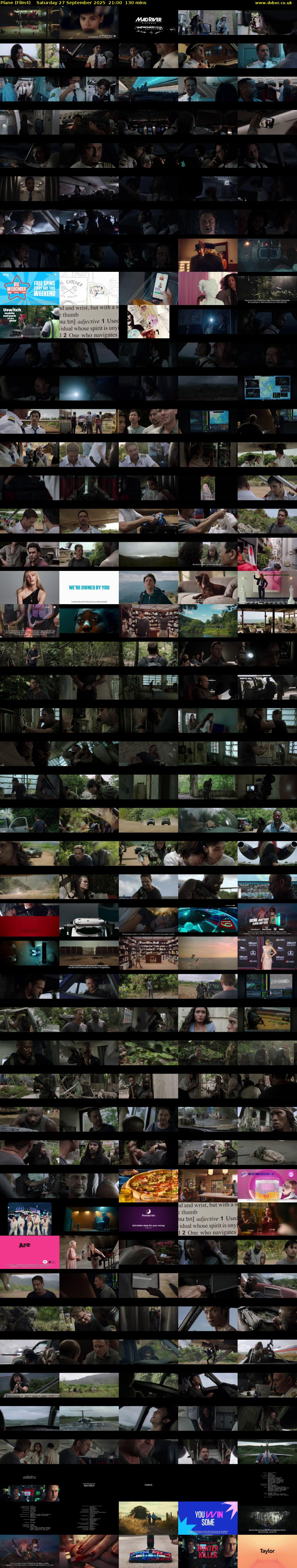 Plane (Film4) Saturday 27 September 2025 21:00 - 23:10