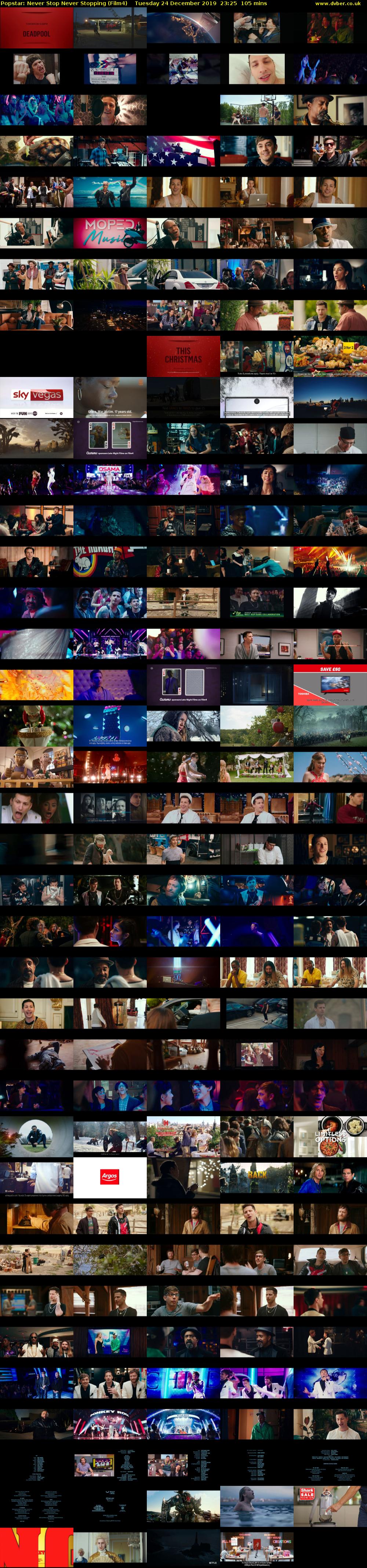 Popstar: Never Stop Never Stopping (Film4) Tuesday 24 December 2019 23:25 - 01:10
